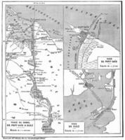 carte de suez canal, ancien gravure. photo