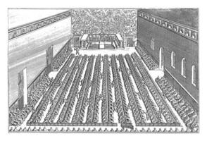 réunion dans le sala del majeur conseil, anonyme, 1610, ancien illustration. photo