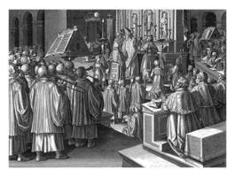 musical fête de le saint masse, ancien illustration. photo