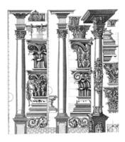 Colonnes de le corinthien et composite commande, ancien illustration. photo