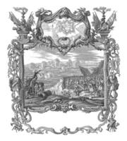 conquête de Milan château, 1707, ancien illustration. photo