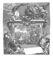 conquête de tournais, 1709, ancien illustration. photo