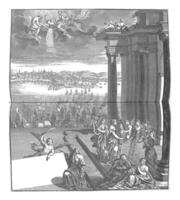 arrivée de maria Anna de L'Autriche dans Lisbonne, 1708, ancien illustration. photo