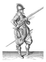 soldat sur regarder en portant le sien gouvernail à un droite angle vers le haut, ancien illustration. photo