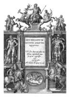 Titre page pour omnium pénis européennes, Asie, aphricae, Amérique gentium habitus, ancien illustration. photo