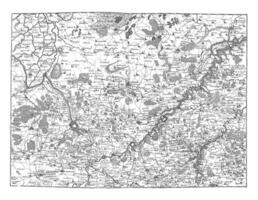 carte de Ouest Flandre, ancien illustration. photo