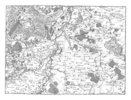 carte de limbourg avec le zone autour maastricht, ancien illustration. photo
