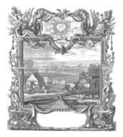 siège et Capturer de ah, 1706, ancien illustration. photo