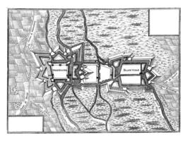 carte de bouchain, ancien illustration. photo