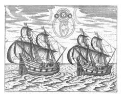 le deux navires et une céleste phénomène, 1596 photo