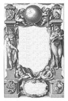 cartouche avec Titre et allégorique Les figures photo