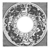 médaillon avec le Douze panneaux de le zodiaque photo