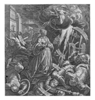 glorification de Saint Catherine, théodore Galle, après Jan van der rue, c. 1581 - c. 1612 photo