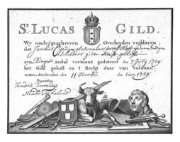 guilde lettre de le st. lucas guilde dans Amsterdam photo