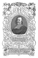 portrait de Ulrich hofman avec calligraphie, andreas khôl, 1634 - 1657 photo