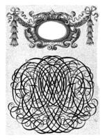 cartouche au dessus une monogramme, daniel de lafeuille, c. 1690 - c. 1691 photo