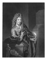 portrait de godfried schalcken, Pierre schenk je, après godfried schalcken, 1694 - 1718 photo