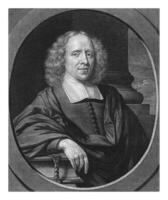 portrait de Henricus van né, abraham buvardage, après Nicolas maes, 1684 photo