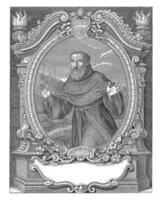 portrait de joseph de Cupertino dans décoré cadre, Benoît farjat, après andréa procaccini, 1656 - 1720 photo