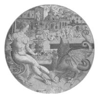 Saint marthe et le dragon, monogrammiste ac 16e siècle, 1553 photo