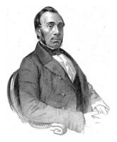 portrait de joseph Jacobus baron van bien, willem encre d'acier je, 1836 - 1913 photo