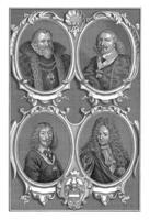 portraits de Éric, Gregers, Niels et otto Krabbe, Jacob van der Schley, 1725 - 1779 photo