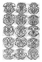 quinze lettre monogrammes rsy-acd, daniel de lafeuille, c. 1690 - c. 1691 photo