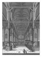 intérieur de le oud kerk dans amsterdam, à la recherche Ouest, Jan Goerée, 1680 - 1731 photo