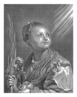 h. Dorothée, cornélis galle ii, après Anthony van dick, 1638 - 1678 photo