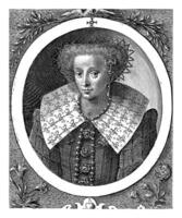portrait de Anne de Danemark, reine de Angleterre, croustillant van de passe je, 1604 photo