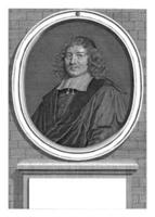 portrait de français birman je, andries Vaillant, 1680 portrait de le théologien et professeur à Utrecht français birman je photo