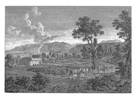 vue de le haardt montagnes, jakob Guillaume Christian roux, 1822 photo