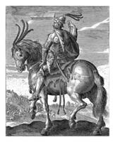 Albert ii de Habsbourg sur à cheval, croustillant van de passe je, 1604 photo