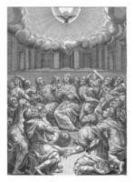 épanchement de le saint esprit, cornélis cort, après Giorgio vasari, 1574 - 1624 photo