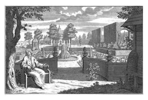 une homme dans le sien jardin, Jan caspar Philippe, 1736 - 1775 photo