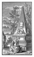 femme larmes à une grave, andries van achète sr., après anonyme, 1723 photo