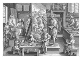 pétrole peinture, philips Galle, après Jan van der rue, c. 1593 - c. 1598 photo
