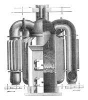 creux fourneau nageoires, ancien gravure. photo