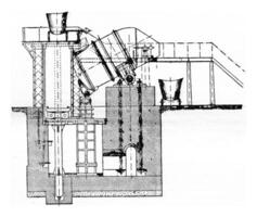 mixer coq entreprise, ancien gravure. photo