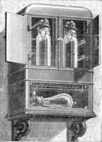 edison électricité mètre, ancien gravure. photo