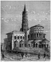 abside de saint-sernin dans Toulouse, ancien gravure. photo