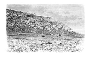 monter Carmel comme vu de le ville de haifa dans Israël, ancien gravure photo