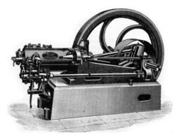 Crossley moteur, ancien gravure. photo