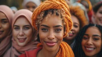 ai généré global femmes unir - célébrer la diversité et inclusion photo