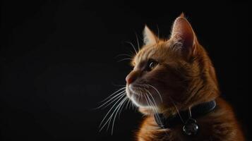 ai généré chat avec une chat collier professionnel la photographie photo