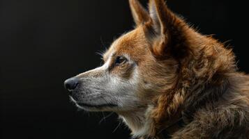 ai généré chien avec une chien collier professionnel la photographie photo