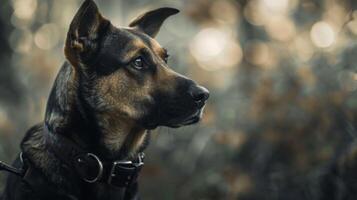 ai généré chien avec une chien collier professionnel la photographie photo