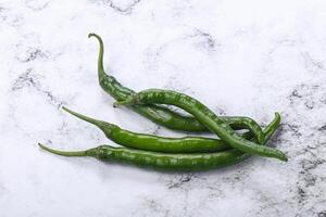 chaud et épicé vert le Chili poivre photo