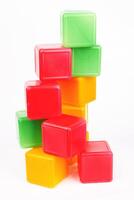 cubes sur blanc photo