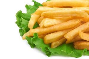 frites sur blanc photo